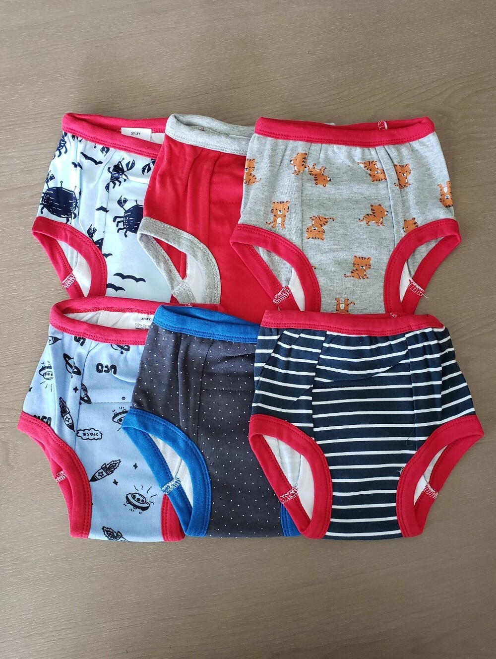 NEW - Kids Cotton Training Pants (6-Pack)